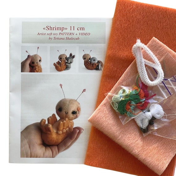 Shrimp Sewing KIT, Stuffed Toy Shrimp Diy, Gift for Creative Person, Shrimp  Sewing Pattern, Craft Kits for Adults, Craft Kits for Kids 