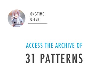 Archive of 31 Early TSminibears patterns (2008-2017), that are no longer available for sale, NONREFUNDABLE