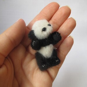 Miniature PANDA PATTERN PDF , make a bearpdf e-pattern, pattern for mini teddy bear, easy teddy bear pattern, cute micro panda tutorials image 4