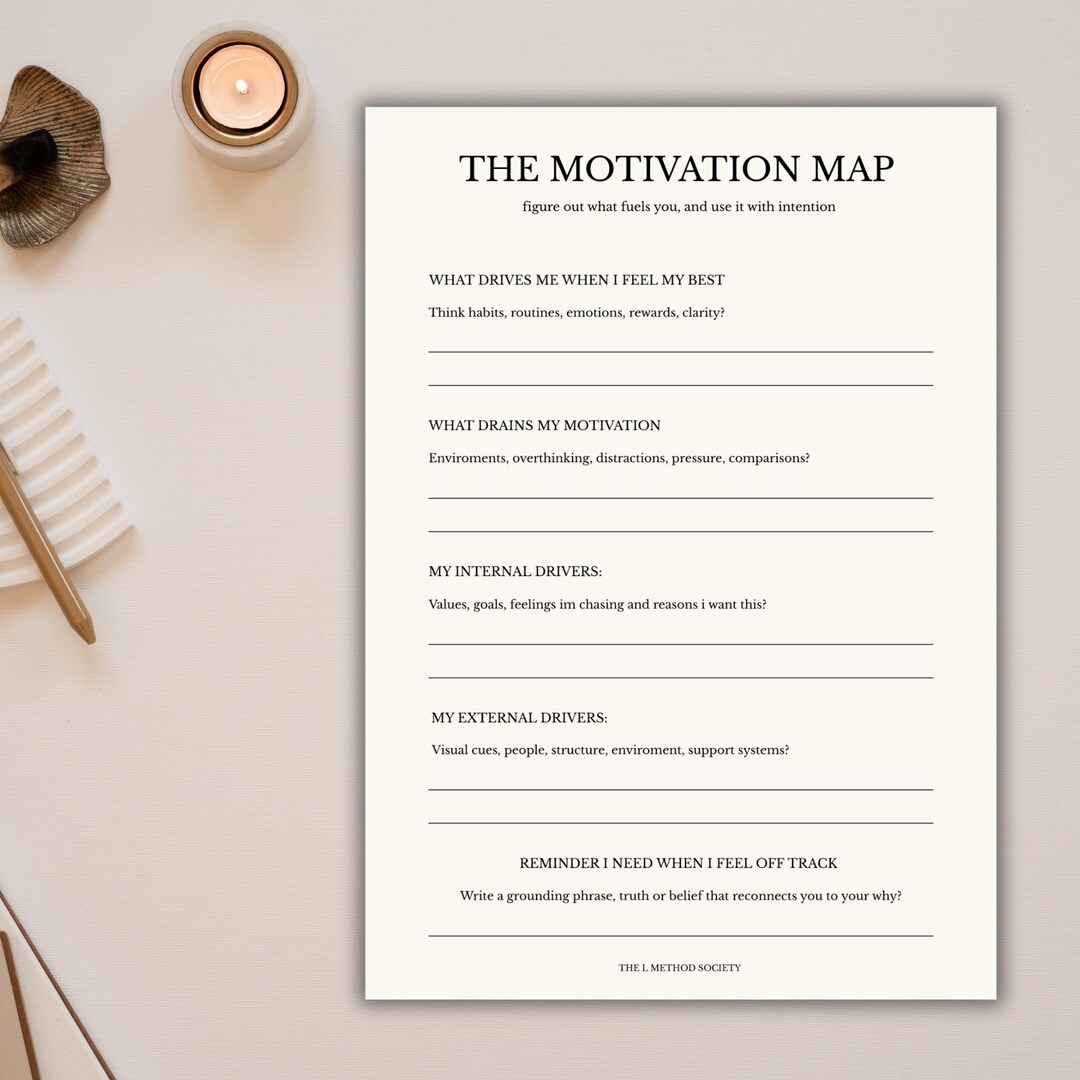 Morning Routine Planner Printable | Motivation Map Worksheet | Life ...
