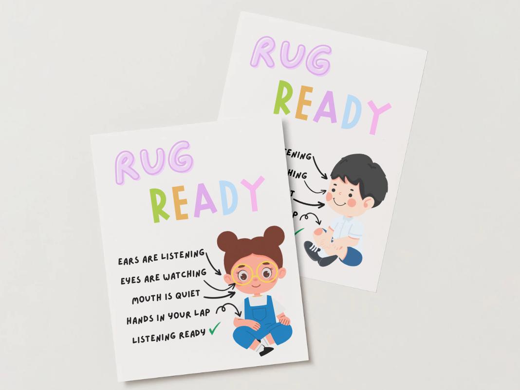 Listening Rug Rug Ready Poster | Classroom Sign | Elementary Listening Expectations ...