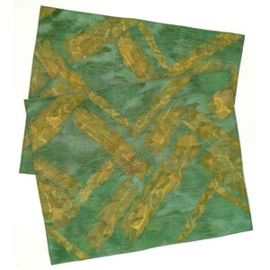 Silk Kimono Remake Placemat Set of 2 by Couture Akiko - 100% pure silk - Japan - 20th century