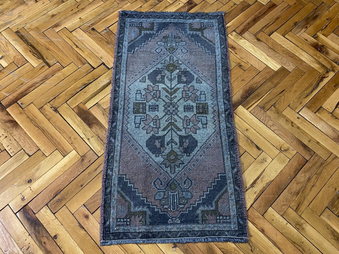 1.8x3.5 Ft, Small Pink Rug, Turkish Rug, Vintage Mini Rug, Faded