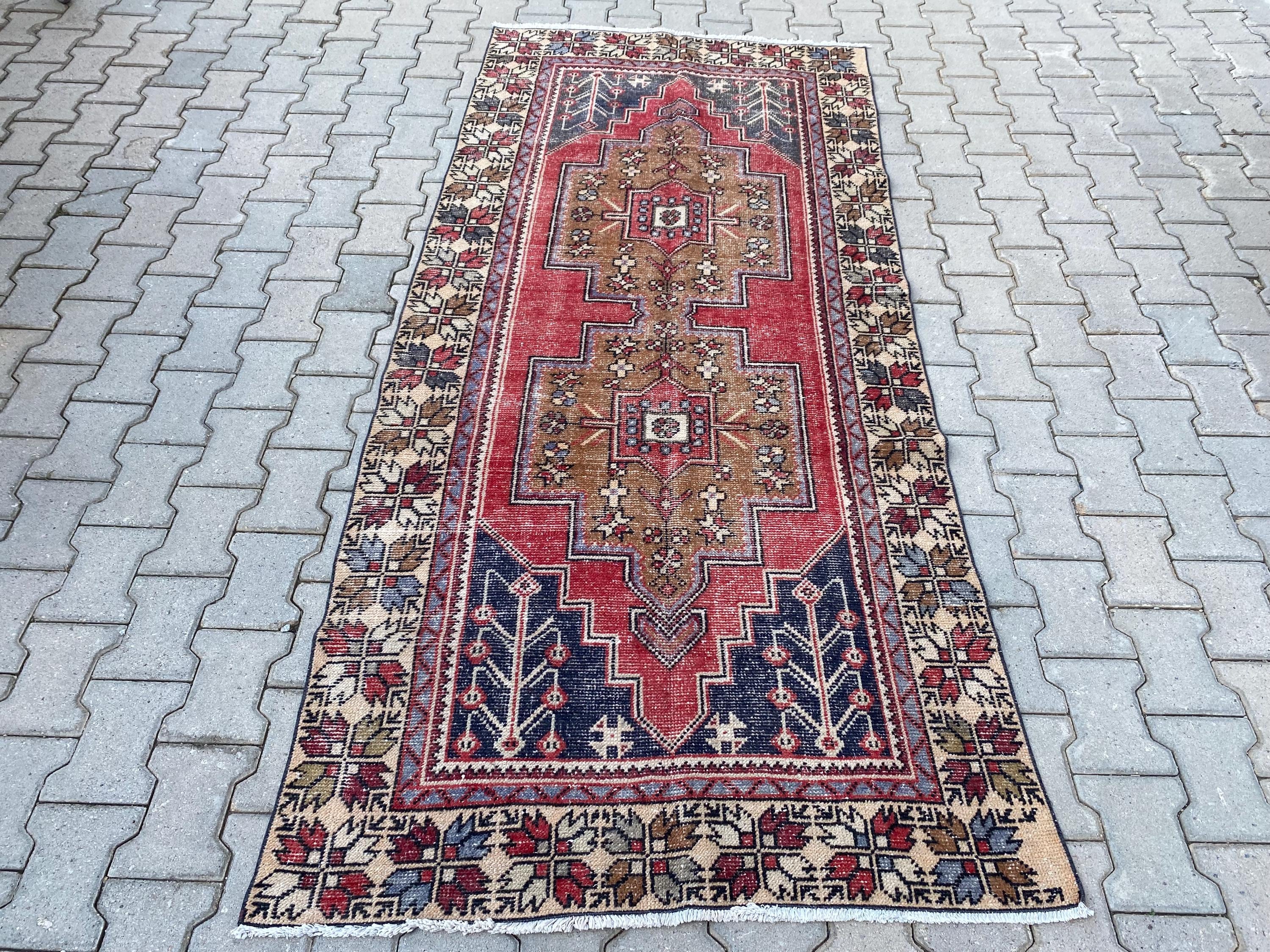 4x8 トルコラグ、4x8 ヴィンテージラグ、レッドエリアラグ、ボヘミアン