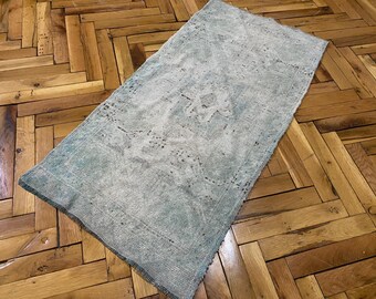 2x3 Brown rug, 2x3 Turkish rug, 2x3 Vintage rug, Small rug, Unique rug, Bohemian rug, Oushak rug, Wool rug, Doormat rug, Bath rug, 1.6x3.3ft