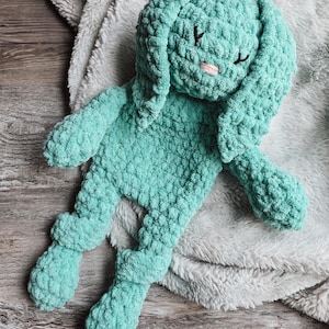 Handmade Crochet Bunny Snuggler | Baby Lovey | Newborn Gift