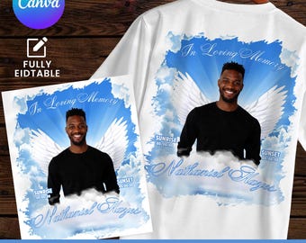 Memorial Shirt Template, In Loving Memory, Memporial Shirt Png, in Memory of Png, Funeral and Celebration of Life Png, Instant Download