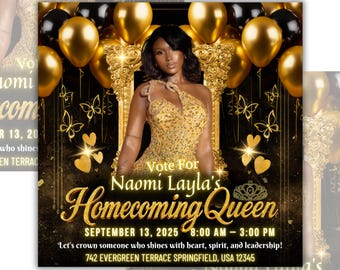Campaign flyer, Homecoming Queen Flyer, Hoco flyer, Homecoming Vote For Me, Shool Campaign Flyer, Class President, Class Campaign Flyer