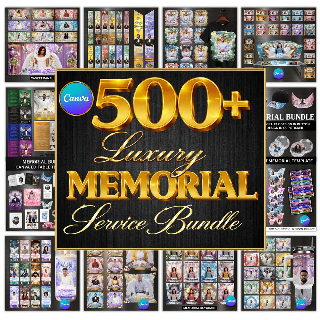 In Loving Memory Canva Mega Bundle Funeral All Over Shirt,Memorial T shirts,Memorial pins 