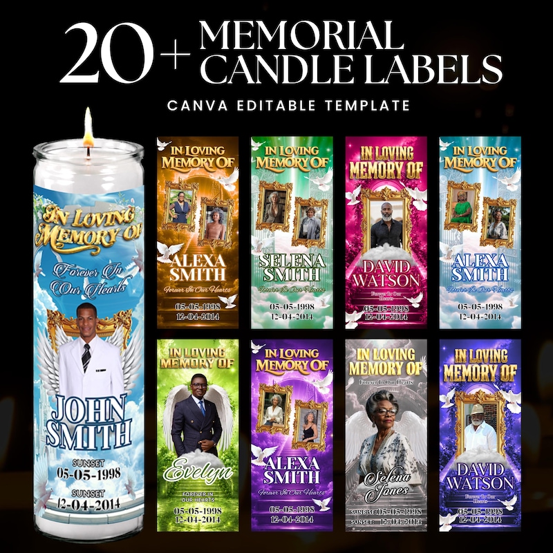 Funeral Sticker Frame Memorial Funeral Stickers - Etsy