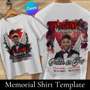Forever in Our Hearts Memorial Shirt Template, Memorial Shirt Png, in Memory of Png, Funeral and Celebration of Life Png, Instant Download