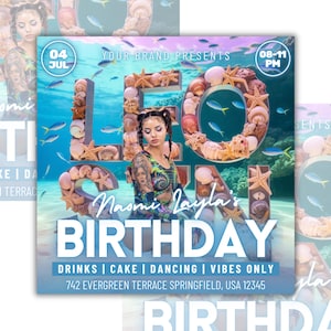 Leo Season Party Flyer, Birthday Szn Flyer, Leo Invitation Flyer, Leo Birthday Event, Social Media Flyer, Premade Flyer Template