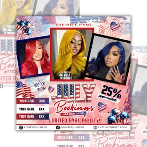 4th of July Flyer, 4th of July Flash Sale Flyer, Independence Day Flyer, DIY Flyer Template, Social Media Post, Canva Flyer,Instant Download