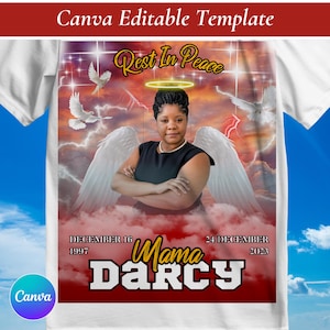 Forever in Our Hearts Memorial Shirt Template, Memorial Shirt Png, in Memory of Png, Funeral and Celebration of Life Png, Instant Download