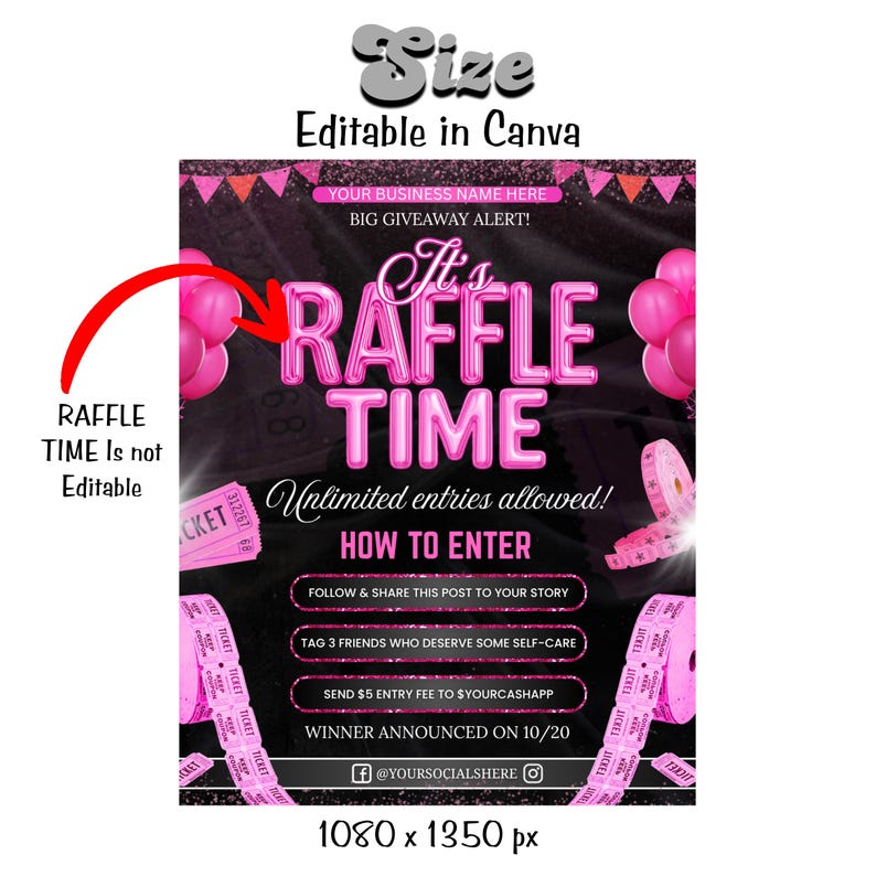 Editable Raffle Flyer Template for Giveaways & Contests | DIY Beauty ...
