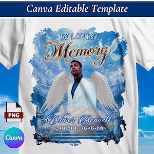 Memorial T-Shirts Template, In Loving Memory, Memorial Shirt Png, In Memory of Png, Funeral and Celebration of Life Png, Instant Download