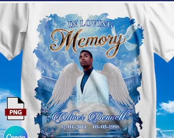 Memorial T-Shirts Template, In Loving Memory, Memorial Shirt Png, In Memory of Png, Funeral and Celebration of Life Png, Instant Download