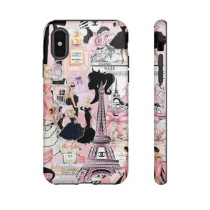 Cas difficiles | Design de coque de portable Chanel Vogue | Étui de protection pour iPhone 16, 15 Pro Max, 14, 13 Mini, Samsung Galaxy, Google Pixel