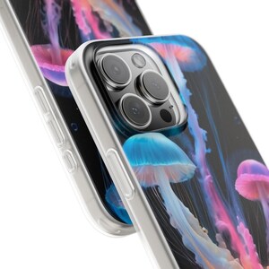 Colorful Jellyfish Phone Case, Ocean Inspired Jellyfish Phone Case, Pastel Jellyfish iPhone Case, and Aesthetic Phone Case For iPhone