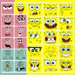 Spongebob Face Svg, Spongebob Birthday Svg, Spongebob Silhouette Cut File, Spongebob T-shirt, Spongebob Printable, Sublimation Designs, Gift