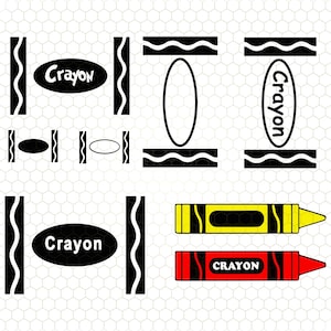 Crayon SVG, Crayon Wrapper PNG, Crayon Diy Svg, Crayon Shirt Svg, Crayon Cricut and Silhouette Cut File, Crayon Template, Teacher Craft Svg