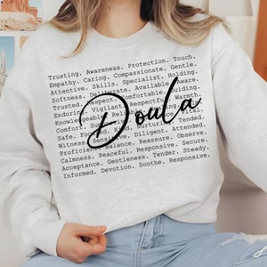 Doula Shirt Svg, Gift for Doula, Birthing Coach Svg, Child Birth Svg, Nurturing, Trusted & Empowering Birth Worker Svg,  Doula sublimation