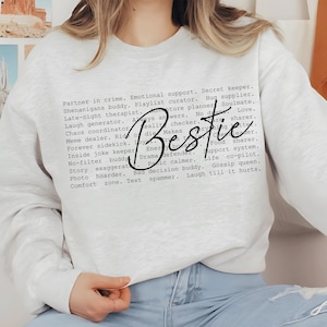 Bestie Digital T-Shirt Design, Best Friend SVG, Funny Bestie Quote, BFF Shirt Printable, Friendship Gift Idea, Bestie sublimation Png
