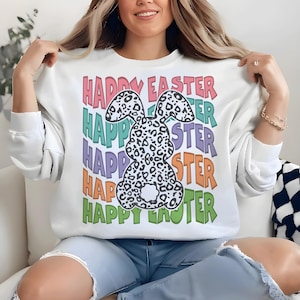 Leopard Bunny Svg, Easter Bunny Svg, Peeps Svg, Easter Svg, Happy Easter Svg, Retro Easter Png, Bunny Svg, Easter Shirt Svg, Boy and Kids