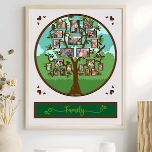 Customizable 3D Family Tree Shadow Box Svg, Custom Names Shadow Box, Family Shadow Box, Perfect Gift For Anniversary, Mother&#39;s Day, Cricut