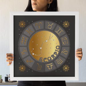 Zodiac Scorpio 3D Shadow Box SVG Files for Cricut Projects, Stars Handmade Personalized Gift, DIY 3d SVG, Astrology Layered Paper Cut File