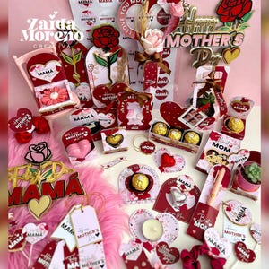 Moederdag-stationerycollectie Bloemen / Rozen / Digitale bestanden / Snijsjablonen voor Silhouette en Cricut / Studio / SVG / PNG / PDF
