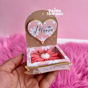 Flower candle holder box / Mother's Day / Happy Mother's Day / editable includes design / digital file in studio format, SVG, PNG and PDF /