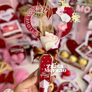 Floral Mother&#39;s Day flower holder/ Happy Mother&#39;s Day/ Mom / Mother&#39;s Day stationery/ Digital file in studio format, SVG, PNG and PDF