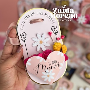 Muttertags-Blumenkarte mit Herz (Daisy-Version) / Schnittdatei für Silhouette und Cricut / Studioformat, SVG, PNG, PDF