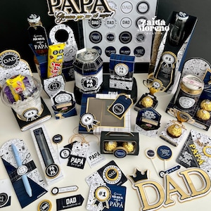 Father's Day Stationery Collection/Corporate Gifts/Boxes for Dad/Happy Father's Day/Cutting files in studio, SVG, PNG, and PDF formats