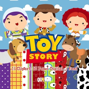 Kit Digital Toy Story – Cliparts, Papéis Digitais e Fontes