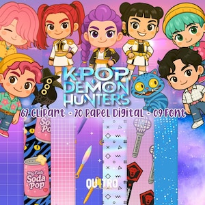 Kpop Hunters Girls, Kit Digital, Clipart inspiration, instant download in PNG file - 300 dpi