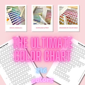 Ohuhu Honolulu Color Swatch Chart 216 colors