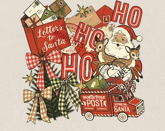 Funny Retro Christmas Collage PNG, Jingle Bell Rock Santa, Nutcracker Joy, Vintage Holiday Music Art, Xmas Clipart for Sublimation,