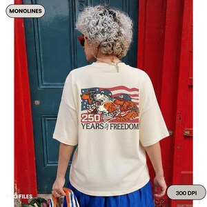 Patriotic Dogs 250 Years Freedom PNG, American Flag Bandana Graphic (Digital Download) image 16