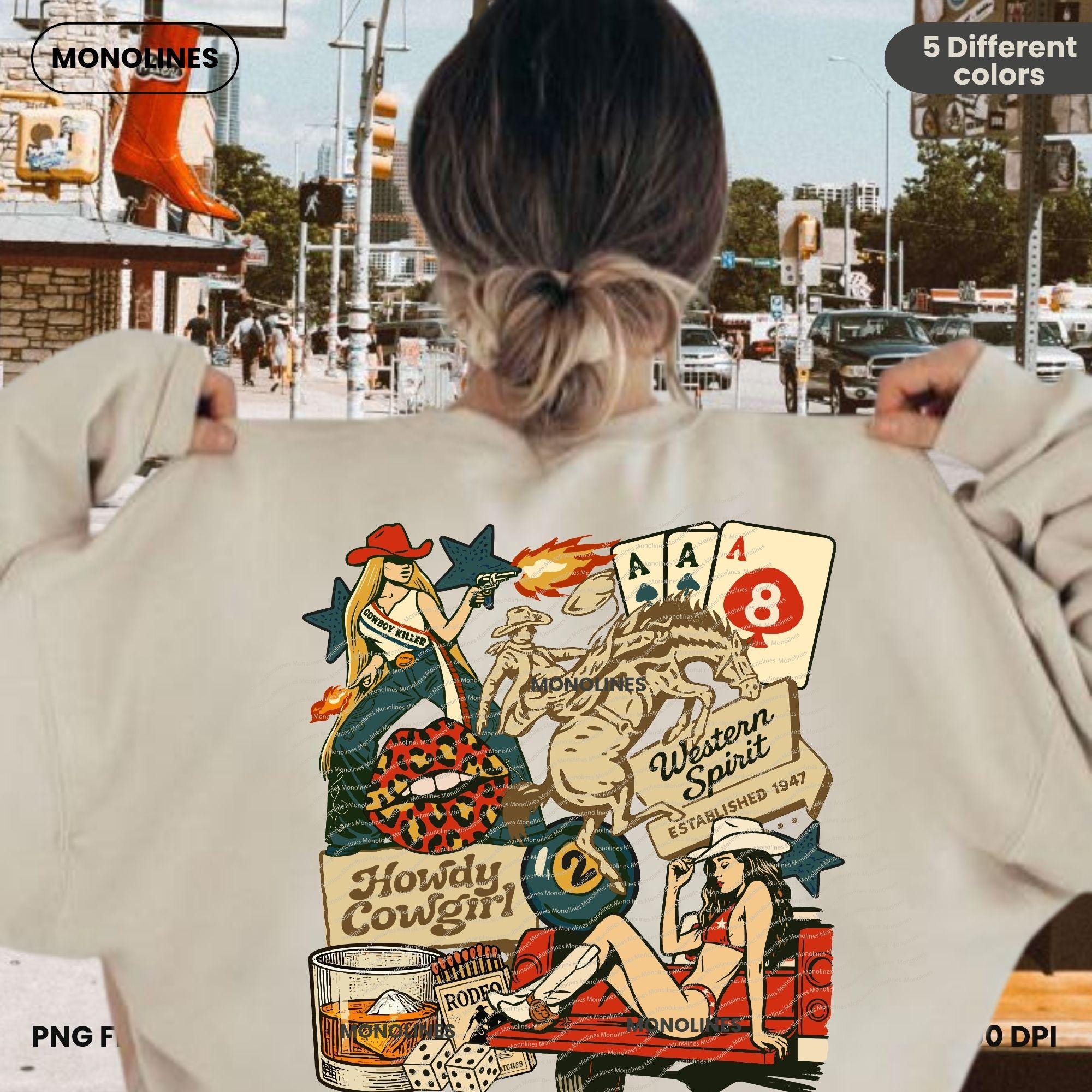 Pinup Rodeo Retro Cowgirl Collage PNG, Western Pinup Rodeo Clipart, Western Collage ...