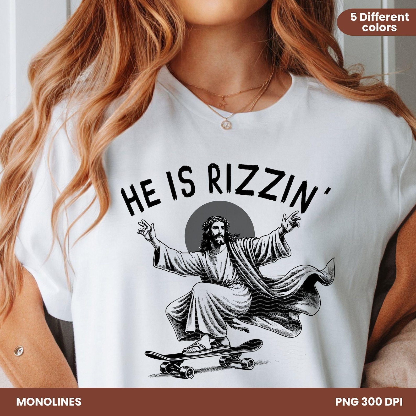 He is Rizzin' PNG, Jesus Skateboarding PNG, Funny Christian PNG ...