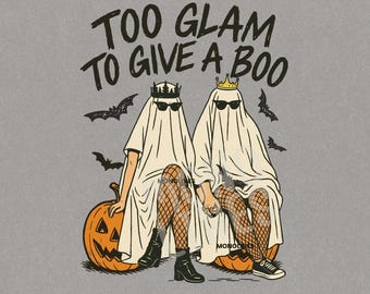 Funny Halloween Ghost PNG: Glam Girl Gang Clipart (Digital Download