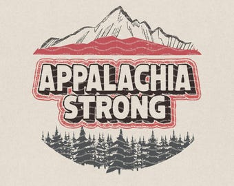 Appalachia Strong PNG: Vintage Mountain Design (Digital Download)
