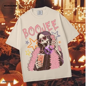 Girly skeleton graphic featuring pink heart shaped sunglasses, pink faux fur jacket and iced drink, trendy Halloween PNG download