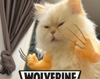 Wolverine Arms Cat Costume: 3D Printed Superhero Pet Accessory