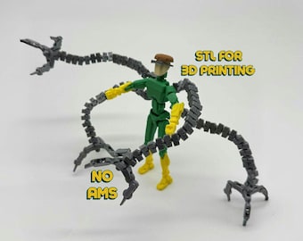 Dr Octopus Action Figure, Dr Ock, 3D Print File, Dummy 13, T13