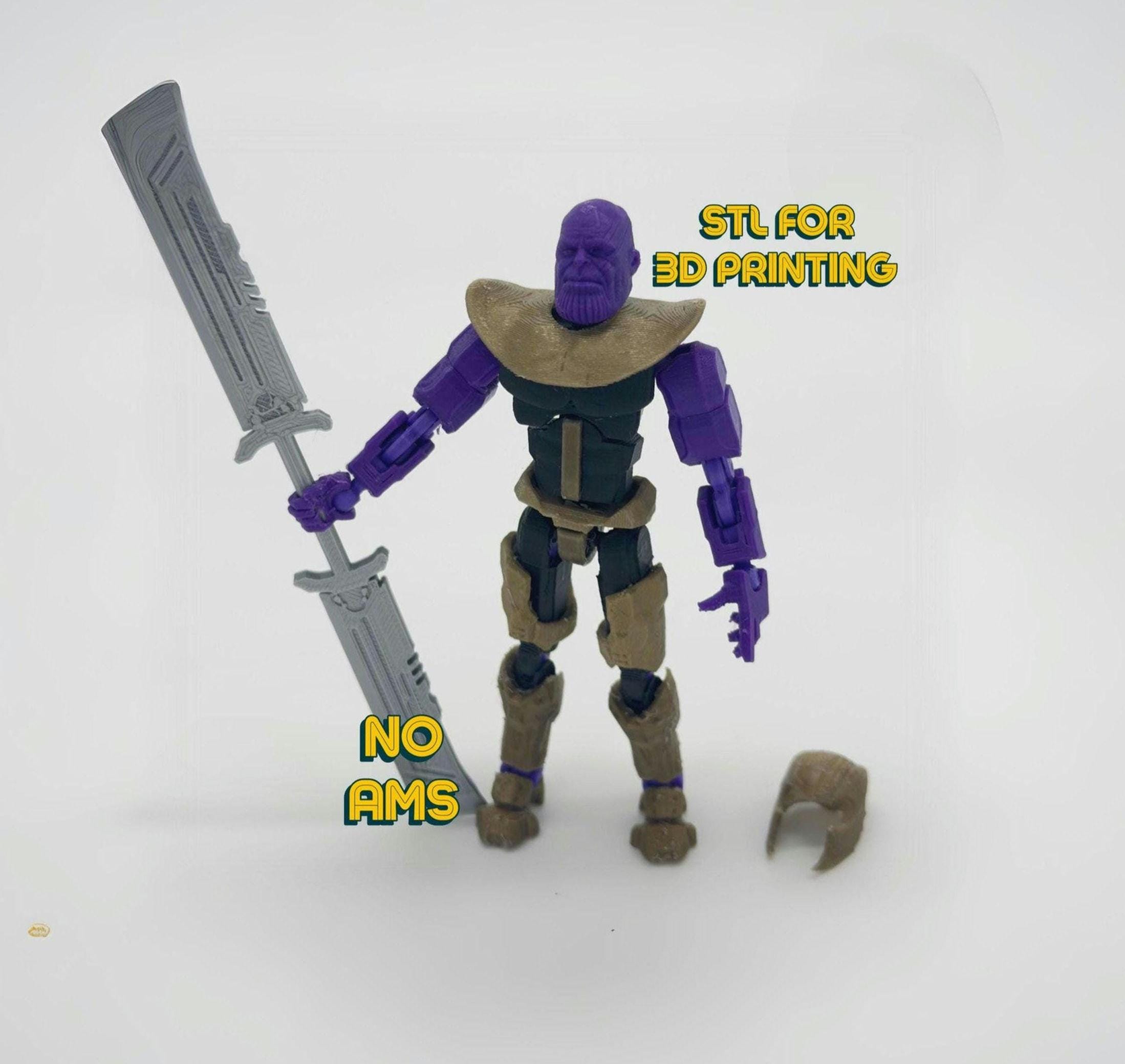 サウスト フィギュア Thanos Action Figure 3D Print File, Dummy 13, T13 - Etsy