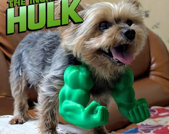 Hulk Arms Dog Collar Accessory: 3D Printed Superhero Costume, FOR SMALLER DOGS