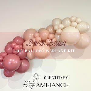 Kit de guirnalda de globos Boho Blush, globos de primera calidad hechos en EE. UU., arco DIY para bodas, baby showers, guirnalda de globos de 6 pies, decoración para fiestas